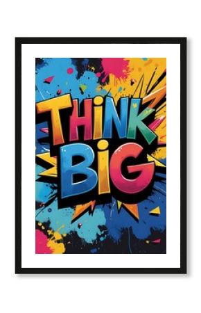 Motivational graphic design, think big