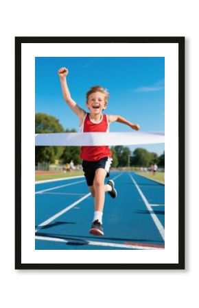 child sport athlete competition running race victory success win winner exercise sprinting runner achievement finish line finish celebration challenge happiness winning motivation excitement