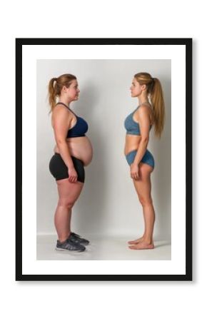 Woman's Fitness Transformation Before and After
