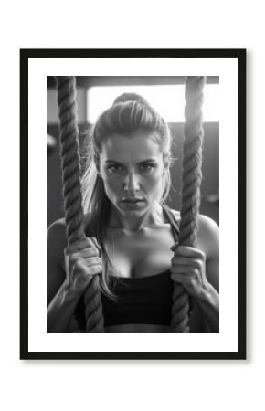 Intense workout action gym fitness photography indoor environment close-up view strength and determination concept
