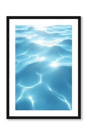 Glistening blue waters reflect a shimmering sun.