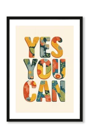 Gardening quote with vibrant floral pattern inspires positivity and motivation in design
