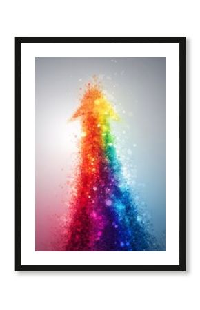 vibrant upward-sloping arrow emerges from the center of an employee compensation report, breaking free from its confines, symbolizing the positive impact of fair compensation on employee motivation 
