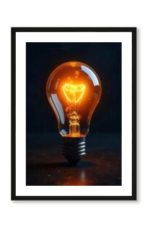 A glowing lightbulb representing motivation and inspiration shining in the darkness , energy, lightbulb