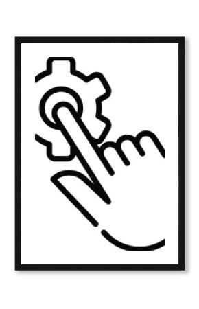 engage web icon in outline style