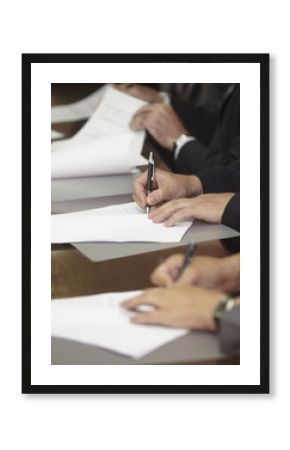 signature contract signing business office