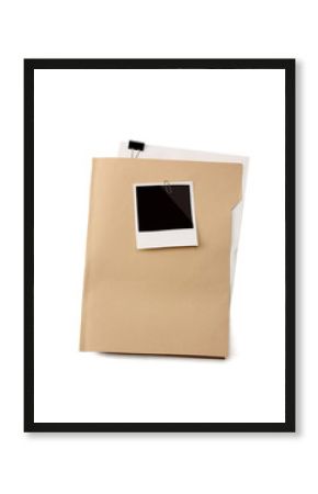 File folder with blank label for text