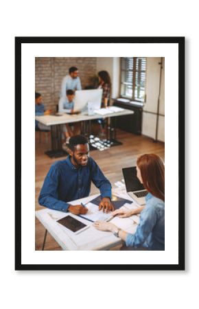 Young black man in a job interview