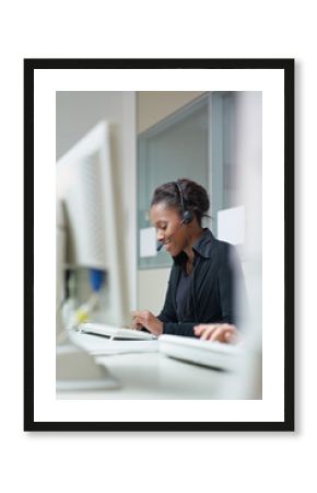 women working in call center