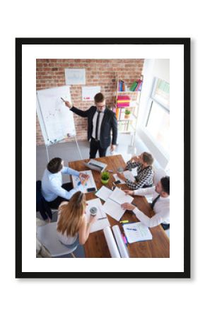 High angle view on business meeting