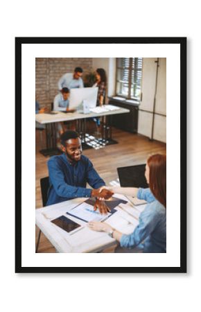 Young black man in a job interview