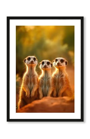 Meerkat in its Natural Habitat, Wildlife Photography, Generative AI