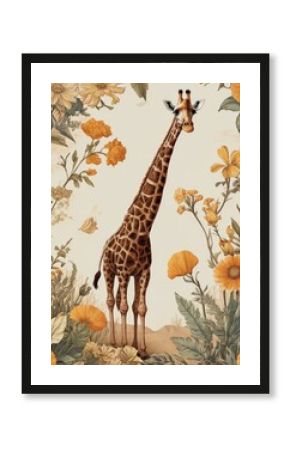 giraffe in the woods
