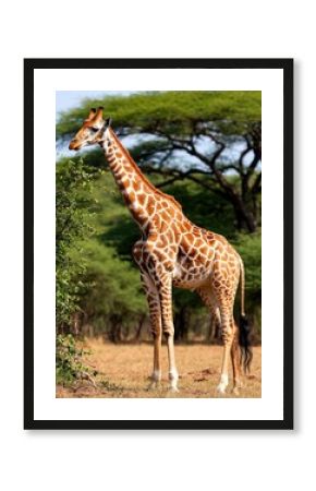 giraffe in the wild african animal.