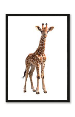 baby giraffe photo png, transparent background