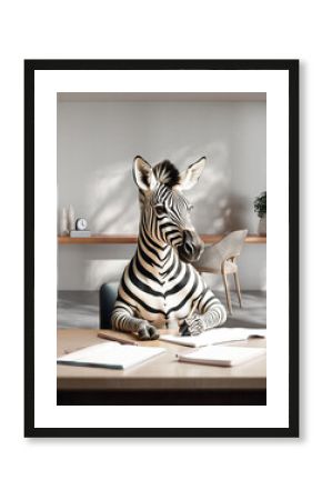 zebra in the office
