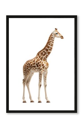 giraffe on white background