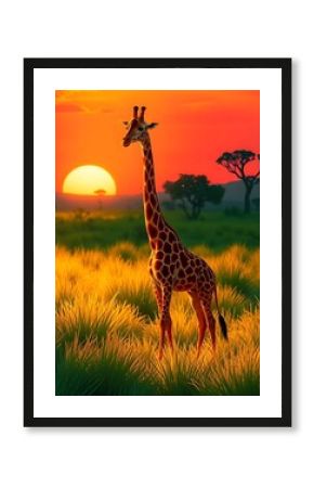 giraffe in the savannah