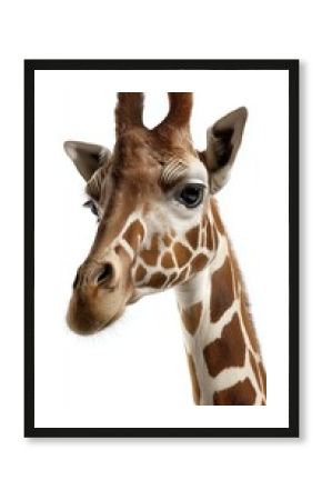 Close-Up Portrait of Giraffe Head and Neck
