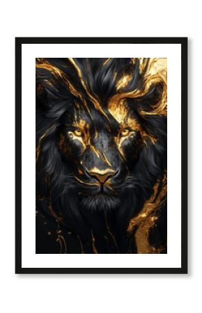 lion black gold