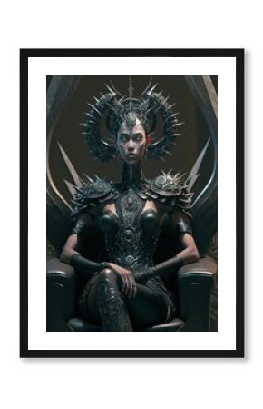 Alien princess or queen  ,not a real person, made with Generative AI