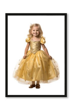 Cute blond girl wearing princess Halloween costume. Isolated on transparent background Cute blond girl wearing princess Halloween costume. Isolated on transparent background 