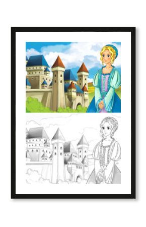 The sketch coloring page with preview