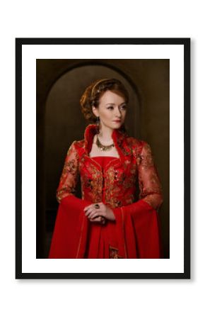 Girl at the image of Turkish sultan's wife