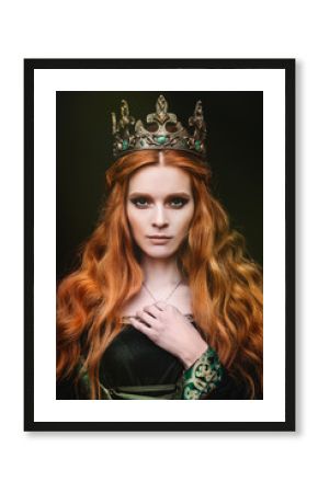 Ginger queen near the castle