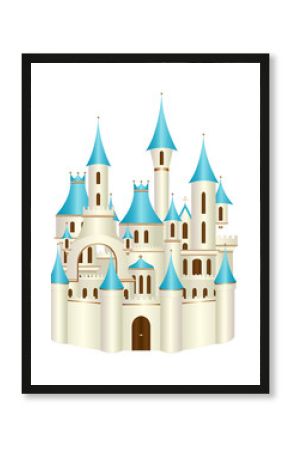 Fairy tale princess castle vector