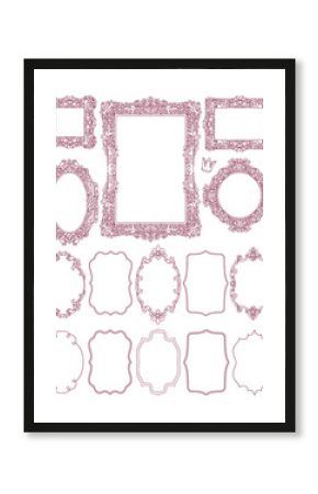 vector royal concept victorian vintage frames set