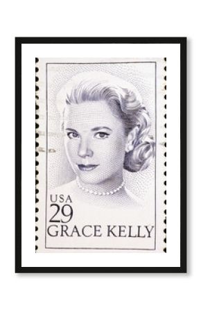 Grace Kelly on american postage stamp