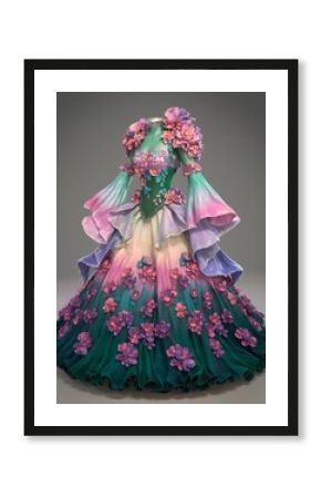 Elegant Floral Gown A Fairytale Fashion Design