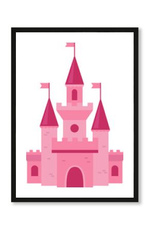Colorful Fairytale Castle Illustration