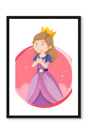 Fantasy princess character on white background