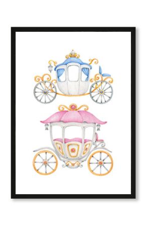 carriage on a white background