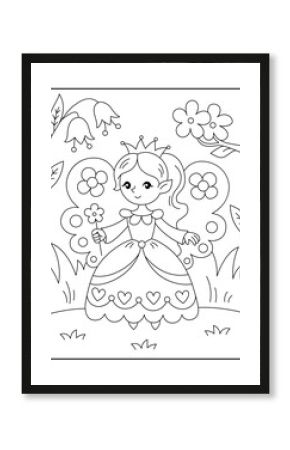 Fairy coloring pages for kids