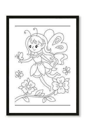 Fairy coloring pages for kids