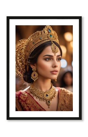 portrait of an indian woman in a sari