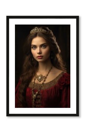 young and beautiful princess from medieval times