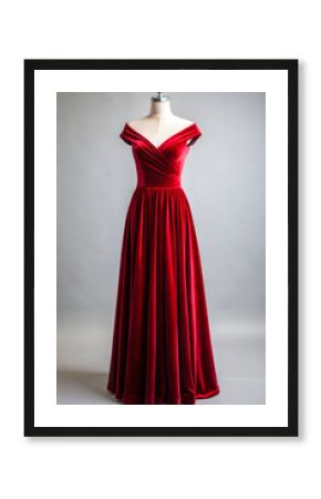 red velvet dress