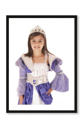 Cute girl in purple princess outfit Halloween