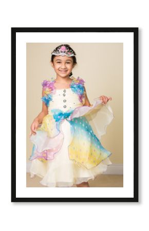 Little Girl Dressed Up in a Princess Costume