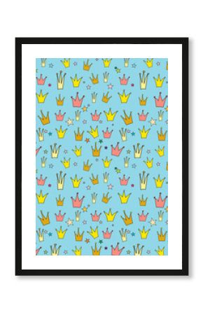 Seamless vector pattern of the crown princess
