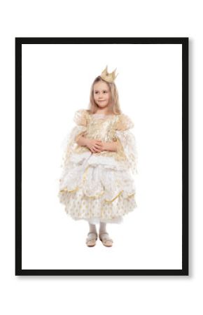 Little nice blonde girl in a princess costume