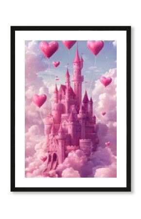 Pink Castle in the Clouds: A Fairytale Dream