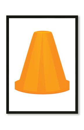 Orange soccer cone. vector illustration