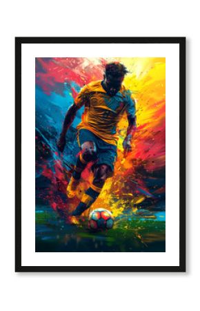 Illustration - spectacular display of dribbling prowess captivates stadium audience