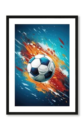 A soccer ball soaring through the air, perfect for action-packed sports illustrations