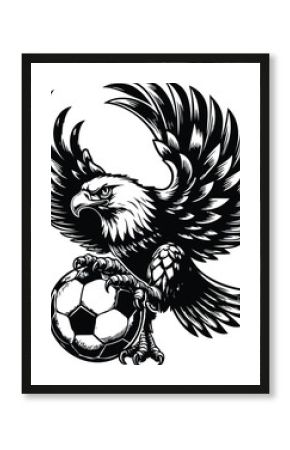 soccer eagle illustration